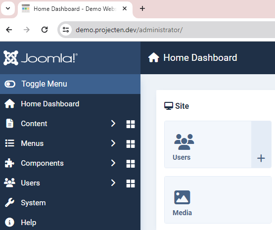 Example of a Joomla Administrator Favicon