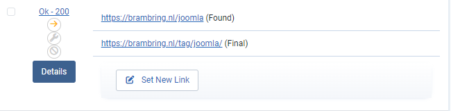 Example: External link with redirect