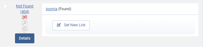 Example: Internal page not found
